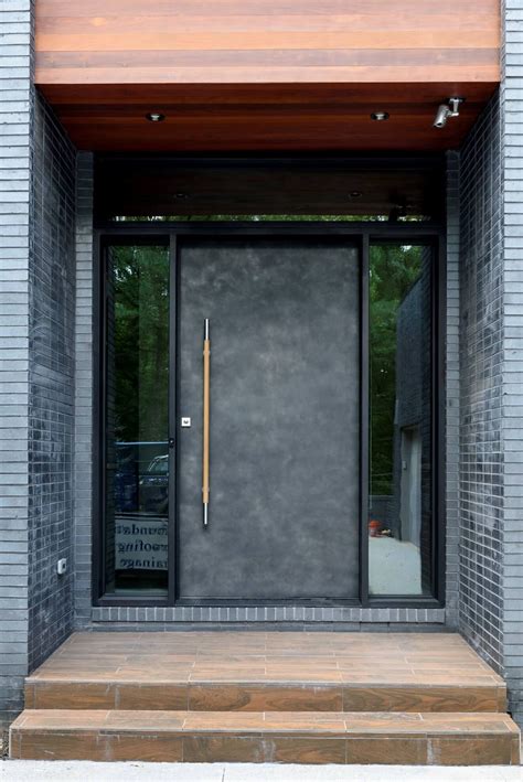 modern front of the house metal door|stylish steel front doors.